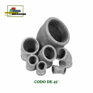Codo de  45° Galvanizado.