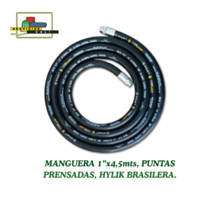 Manguera 1”x4,5mts, Puntas Prensadas, HYLIK Brasileña.